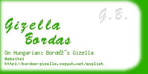 gizella bordas business card